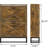 2 Drawer Industrial Shoe Cabinet,Open Storage Shelf,Rustic Brown