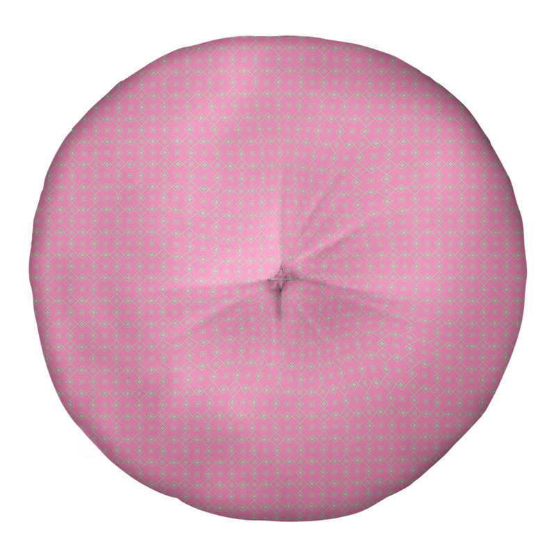 Coussin de sol Katelyn Elizabeth, 26 po x 26 po, Rose / Vert