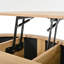 Round Lift-Top Coffee Table with Vertical Slats, Storage Compartment and Sliding Door-818596688-818596783-818596779