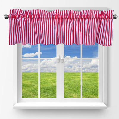 Half Inch Stripes Print Window Valance