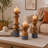  Handcrafted Mango Wood Pillar Candle Holder Set of 3 -2000118084