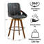 Tabourets de bar et de comptoir pivotants rembourrés Modern-1922140631-1922140628