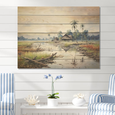 Indonésien sérénité, paysage tranquille - Indonésie sur bois