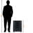 Peres Black Mobile Storage Cabinet with Bins & Drawers, 26.1'' H X 18.99'' W X 15.79'' D-456306466