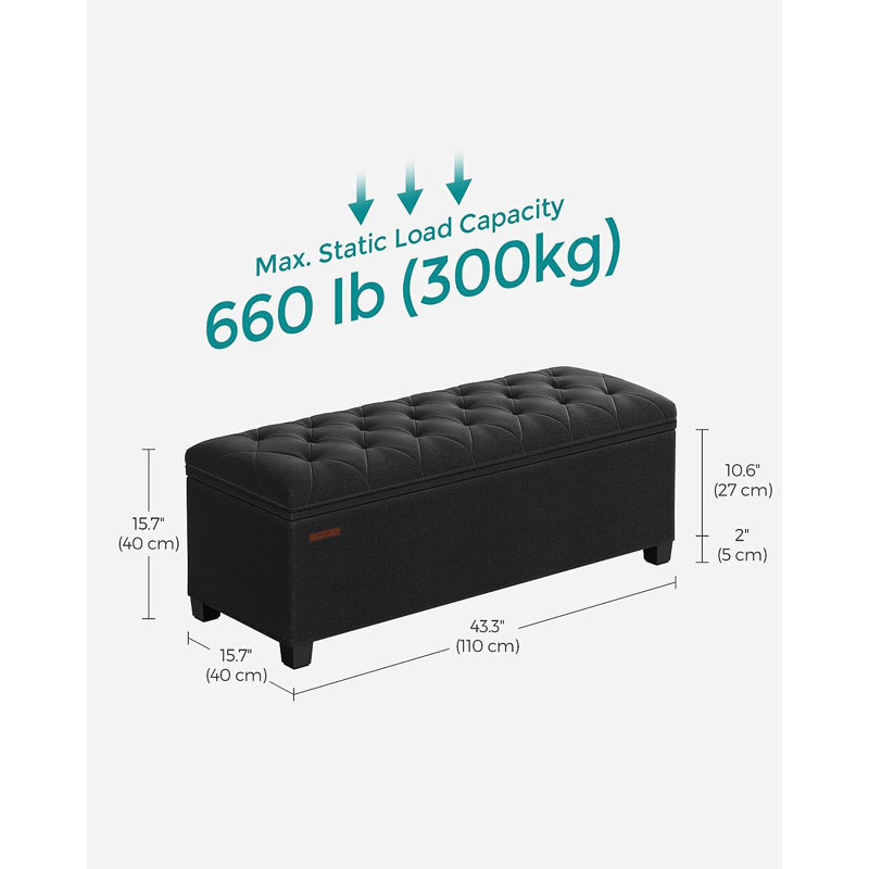 Banc de rangement rabattable
