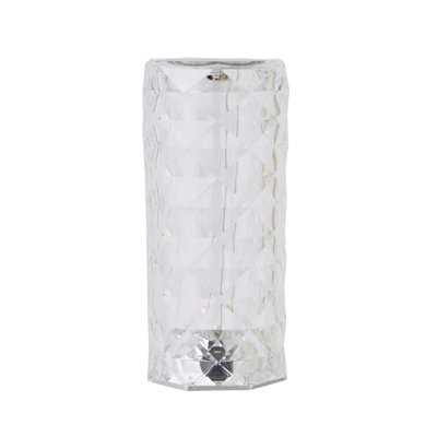 Raemarie Rose Remote Control RGB Colour Changing Crystal Style Touch Desk Table Night Lamp 21.5cm Figurine Novelty Light