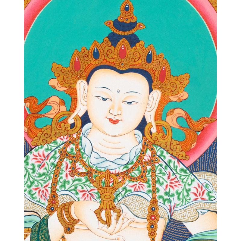 Vajrasattva entouré de bouddhas (Thangka sans brocart)
