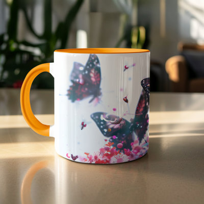 Handmade Ceramic Porcelain Coffee Mug Teacup and Saucer