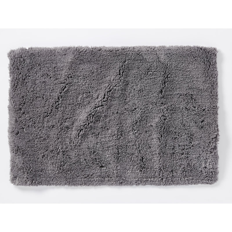 Tapis pour salle de bain à poils longs, Ardoise, 36" L x 24" W