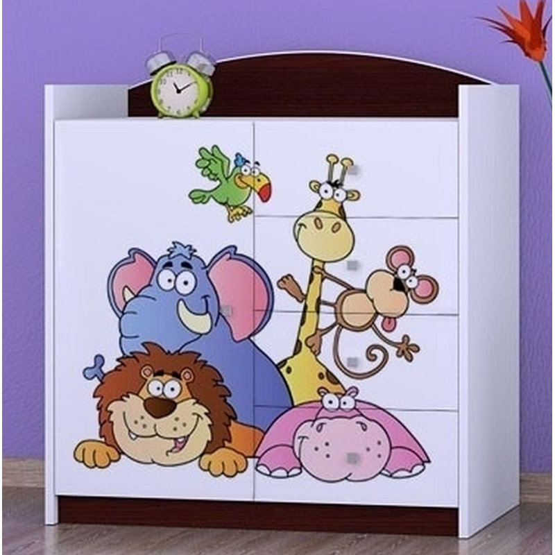 Niemeyer Kids 4 - Drawer Combo Dresser, Dark Brown