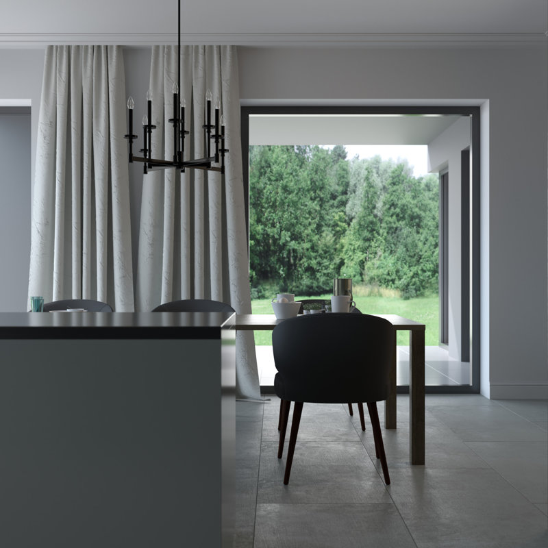 Briargrove 8 - Light Candle Style Classic / Traditional Chandelier, Matte Black