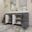 Ensemble de meuble-lavabo double 72 po avec tiroirs et portes-70381269