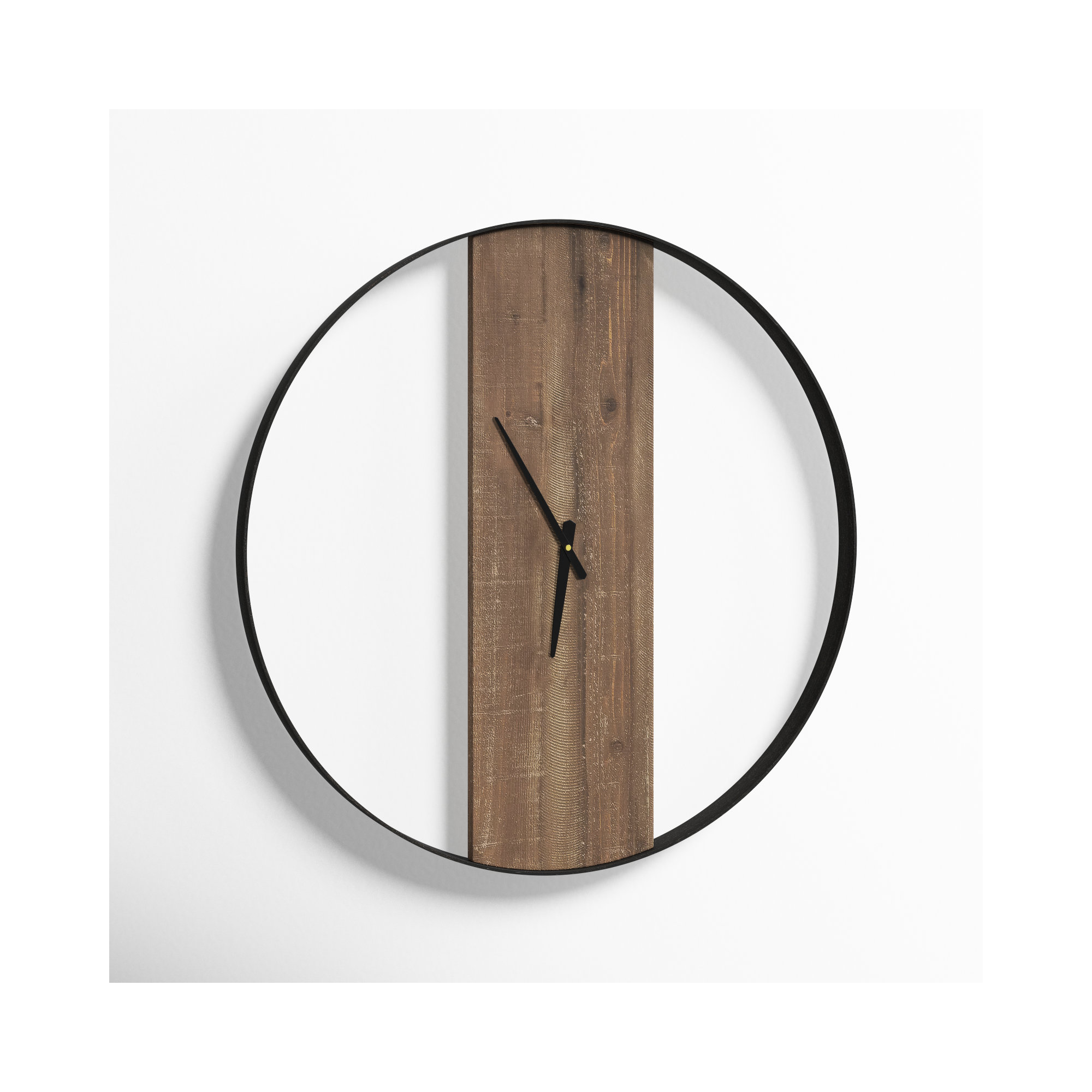Gwennie Metal Wall Clock  , Natural/Black, 24" Diameter