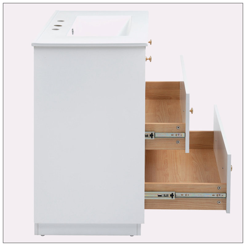 Meuble-lavabo blanc 30 po