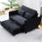 65.7" Corduroy Upholstered Pull-out Sofa With Cup Holder-796548394