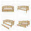 Lit de jour en rotin fabriqué à la main avec lit gigogne escamotable pour literie simple / double - solution peu encombrante pour les chambres confortables, aucun sommier requis-755130132