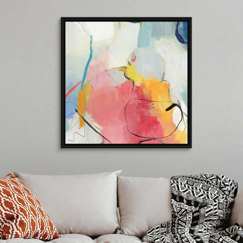 Watermelon II par PI Studio - reproduction sur toile, H 38 po x l 38 po x P 1,75 po, Toile avec cadre noir