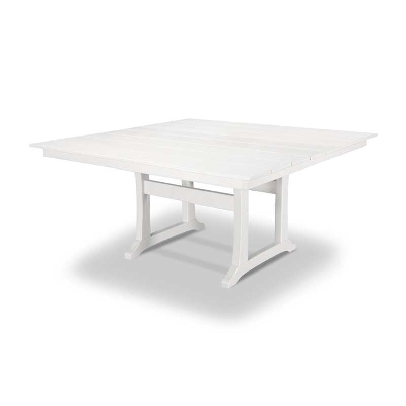 Farmhouse Trestle Dining Table, Classic White
