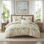 Ensemble de housse de couette 5 pièces pour lit double / grand en coton avec coussins décoratifs et taies décoratives standard