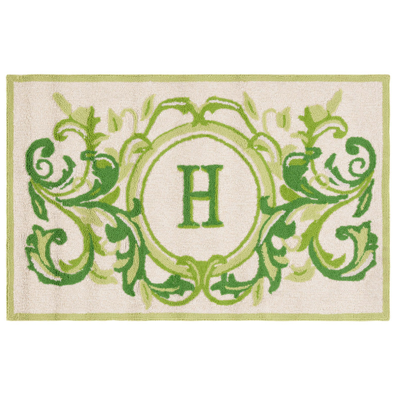 Paillasson Beldegg, L 30 po x L 48 po, H, Beige et vert