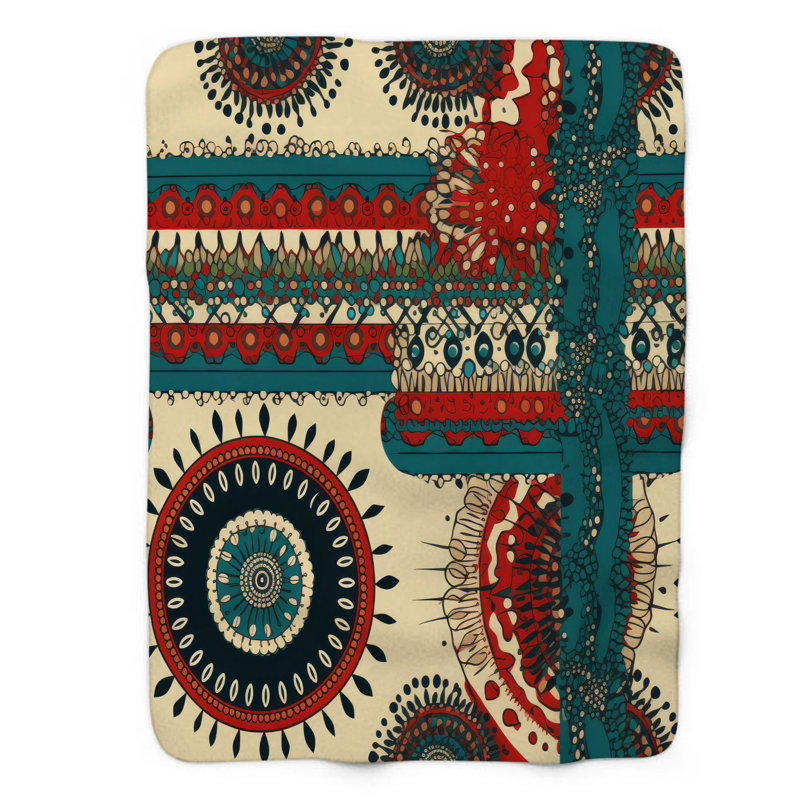Couverture Hippie Paisley - 1 pièce, Grand lit