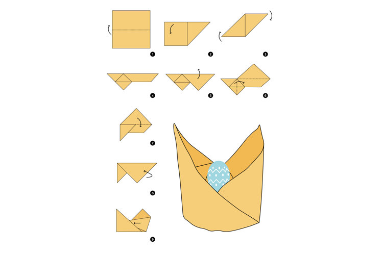 How to fold Easter napkins