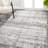 Tidal Modern Strie' Ivory/Black Rug-340162340
