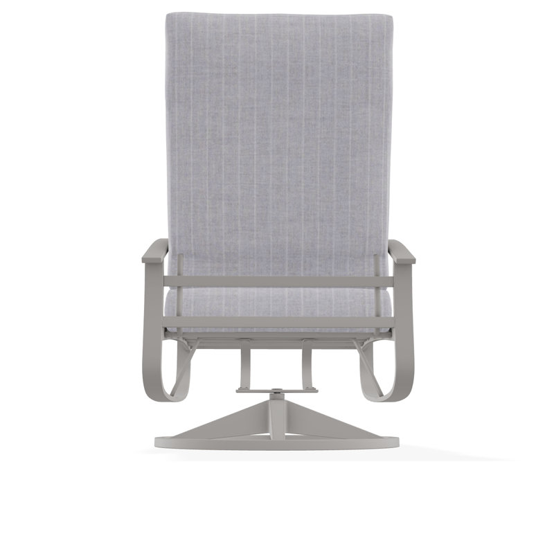 Belle Isle Outdoor Lounge Chair, Warm Gray, Ticking Fog