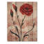 Mélodie fleurie d'œillets sur une géode I - impression traditionnelle de bois rouge sur bois de pin naturel-864407458