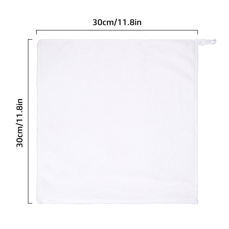 Ensemble de 6 débarbouillettes en polyester Sandisfield, White