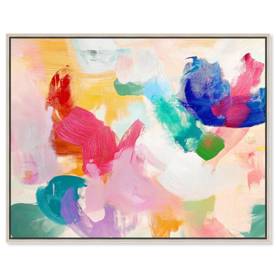 Pastel Riot I, toile abstraite par