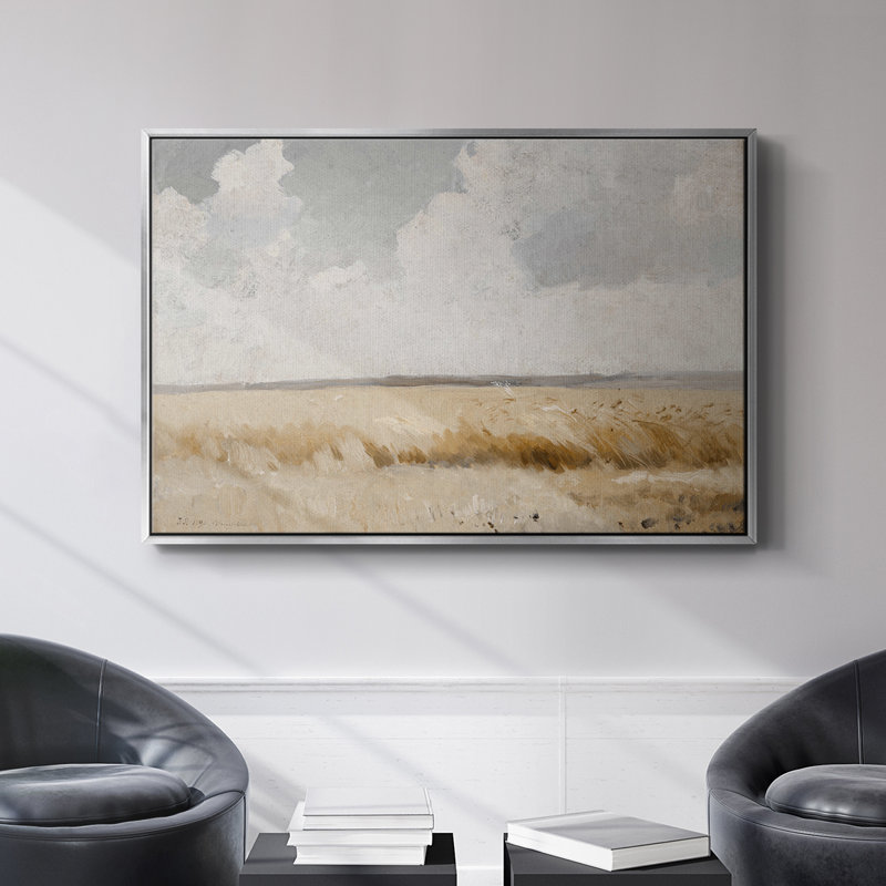 Paysage rétro - DCLXIX, H 17 po x l 25 po x P 2 po, Toile naturelle avec cadre flottant