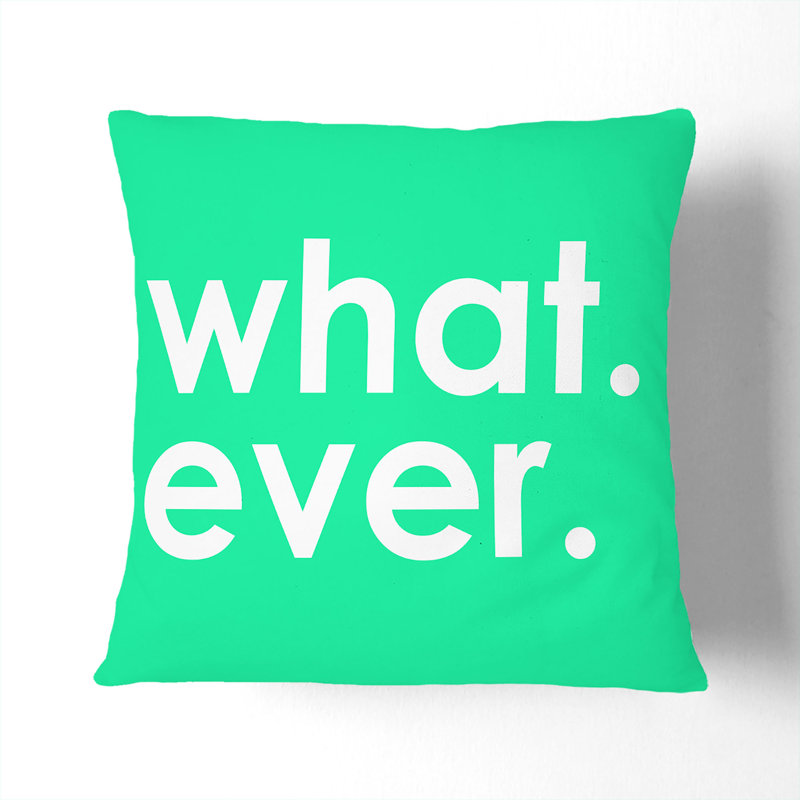 Whatever Mint Scatter Cushion, 40cm H x 40cm W x 15cm D, Stone