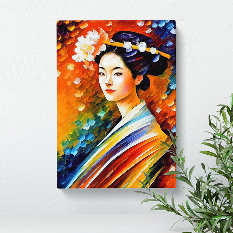 Portrait Of A Geisha No.5 - Wrapped Canvas, 50cm H x 35cm W x 3cm D