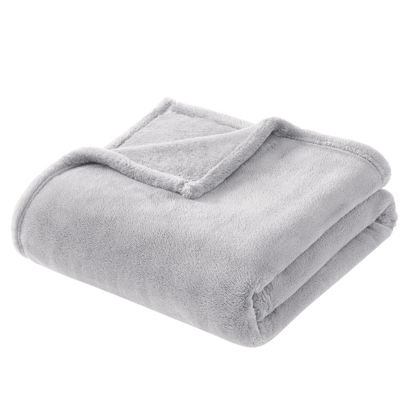 Jeté touffeté, gris