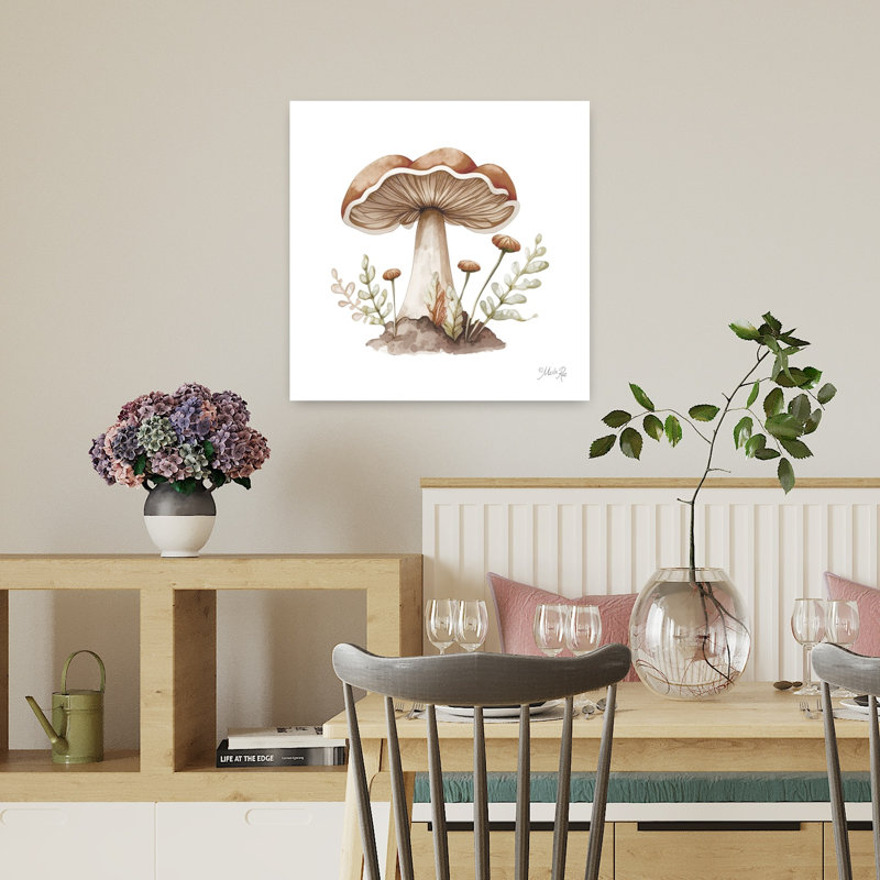 Art contemporain contemporain champignon moelleux, H 18 po x l 18 po