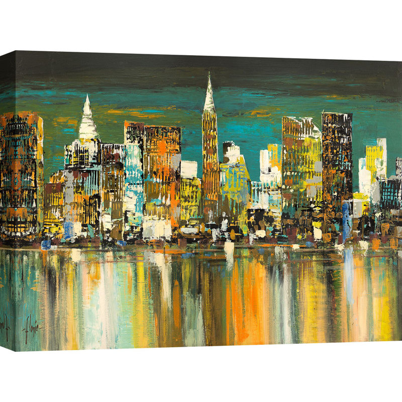 The Thousand Lights of New York by Luigi Florio - Wrapped Canvas Painting Print, 60cm H x 80cm W x 4cm D