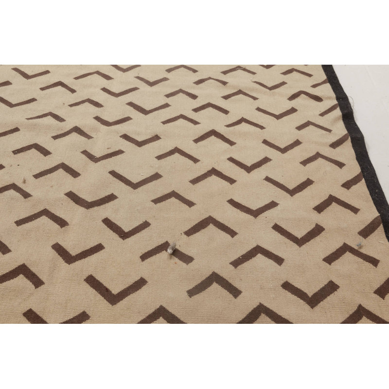 Modern One-of-a-Kind Rectangle 5'10" x 9' Flatweave Area Rug