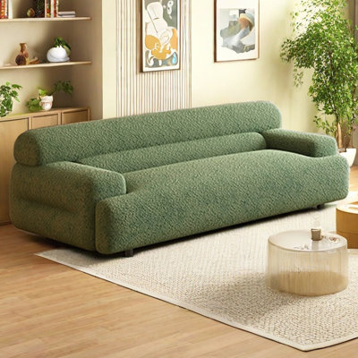 French retro cream toast fabric sofa