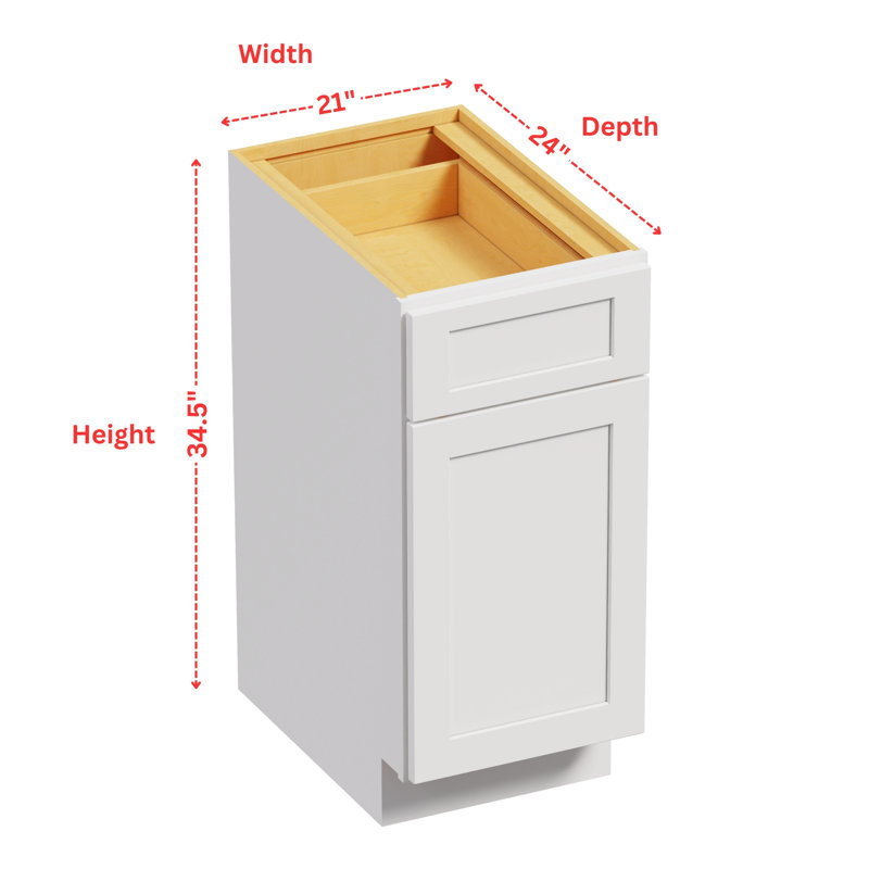 Armoire de cuisine Shaker prête à assembler, 21"