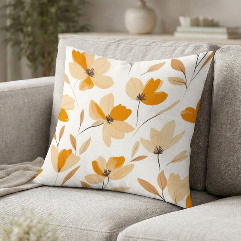 Coussin Floral, H 18 po x l 18 po