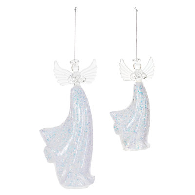 Iridescent Glass Angel Ornament