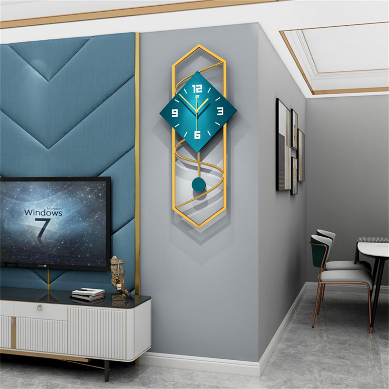 Nordic Modern Creative Simple Wall Clock, Artistic Quartz Timepiece For Living Room Home Decor