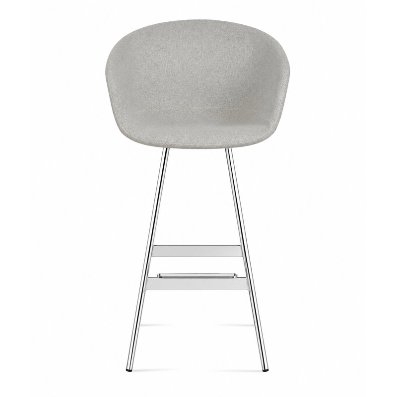 Tabouret de bar et de comptoir Tribeca Balat, Chrome, Silver, Bar Stool (28" Seat Height)