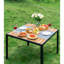 Ensemble de table de salle à manger toutes saisons 5 pièces, ensemble de conversation pour patio avec trou pour parasol et extérieur en rotin-1314825556