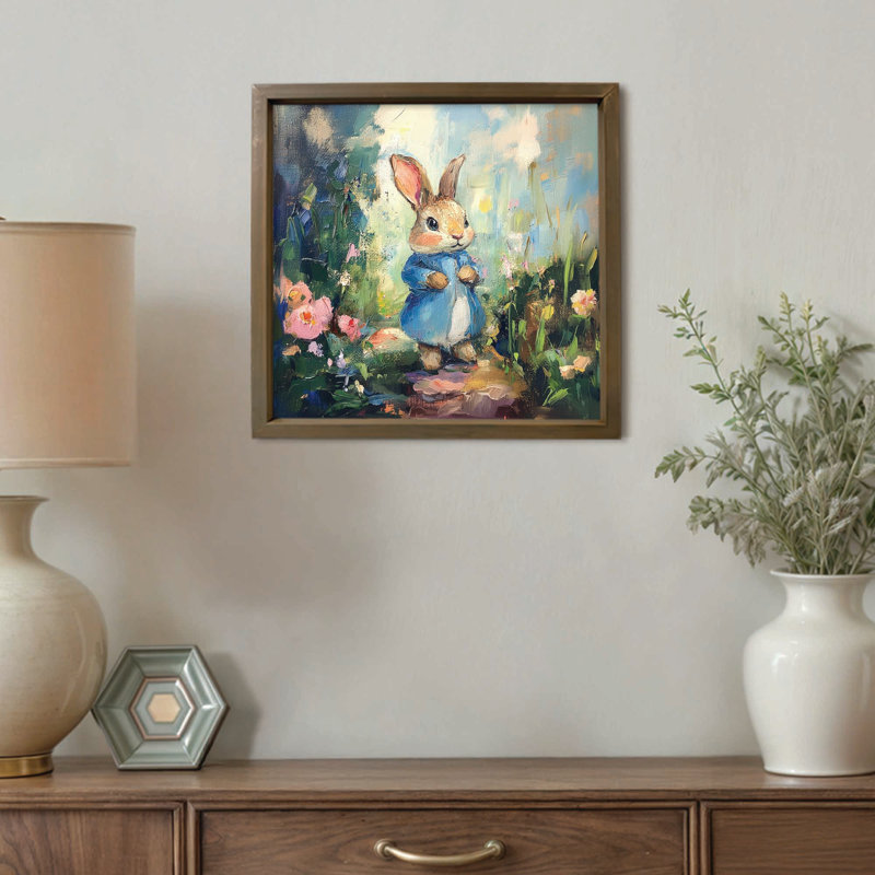 Painty Rabbit Brown, reproduction encadrée