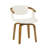 Wathen Faux Leather Upholstered Bentwood Swivel Accent Armchair-1470282642