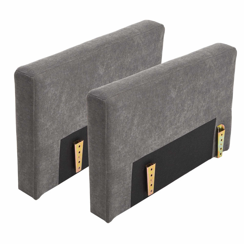 Ensemble de 2 accoudoirs en chenille, Gris foncé