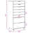 vidaXL MOSS 8-Drawer Chest with Wheels, Solid Pinewood-91217210