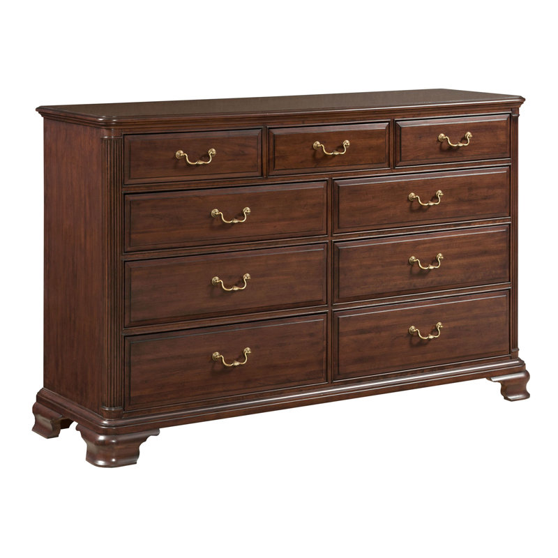 Solvig Solid Wood 66'' W 9 - Drawer Dresser
